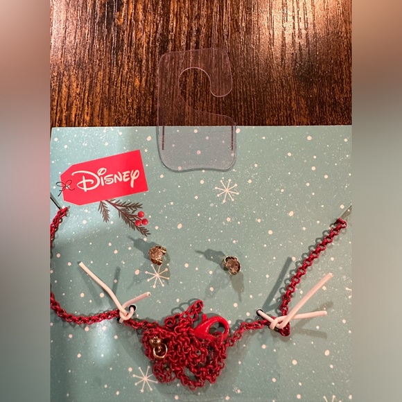 Disney Kids Mickey Mouse Necklace And Earrings Set NWT 3+ Years - Picture 2 of 3